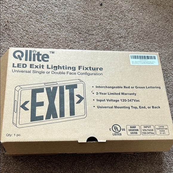 LED Exit Lighting Fixture - Universal Configuration - Picture 3 of 5
